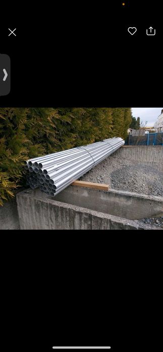 Rury aluminiowe fi 50 3mm 4,15długie