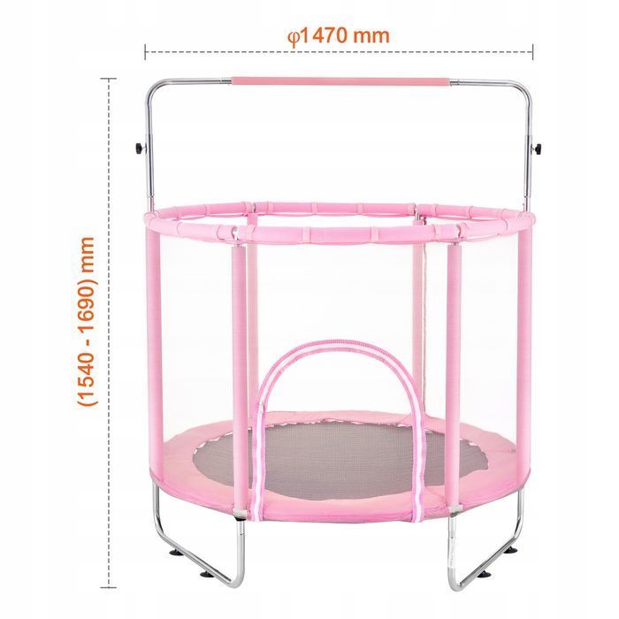 VEVOR trampolina dziecięca mini 147 cm Z siatką I koszykówką