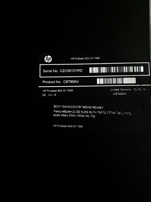 Kompaktowy Komputer PC HP i7 / 16 GB Dual / SSD 256GB + 500GB / Wi-Fi / Win 10 TWR