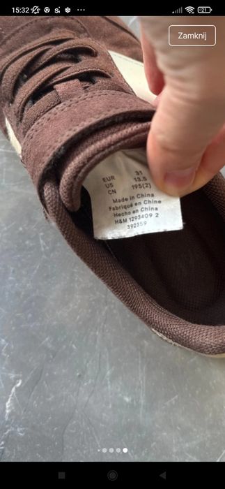 Buty zamszowe H&m 31 brązowe chlopiec