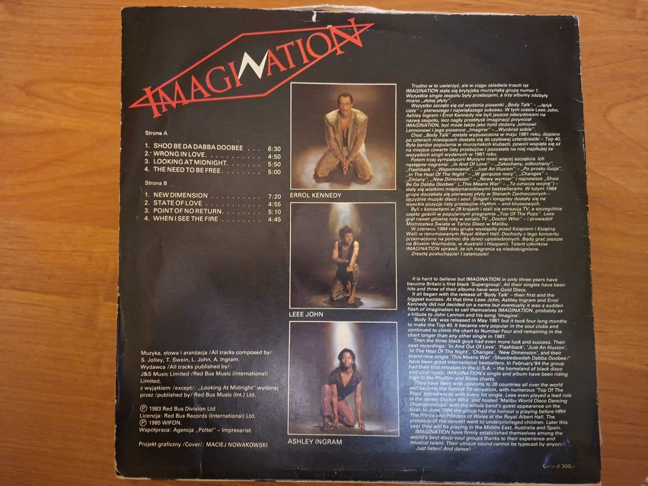 płyta winy;owa Imagination stan EX-/VG