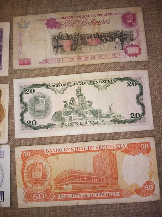 VENEZUELA 6 NOTAS Usadas mas BEM Conservadas Conforme as fotos