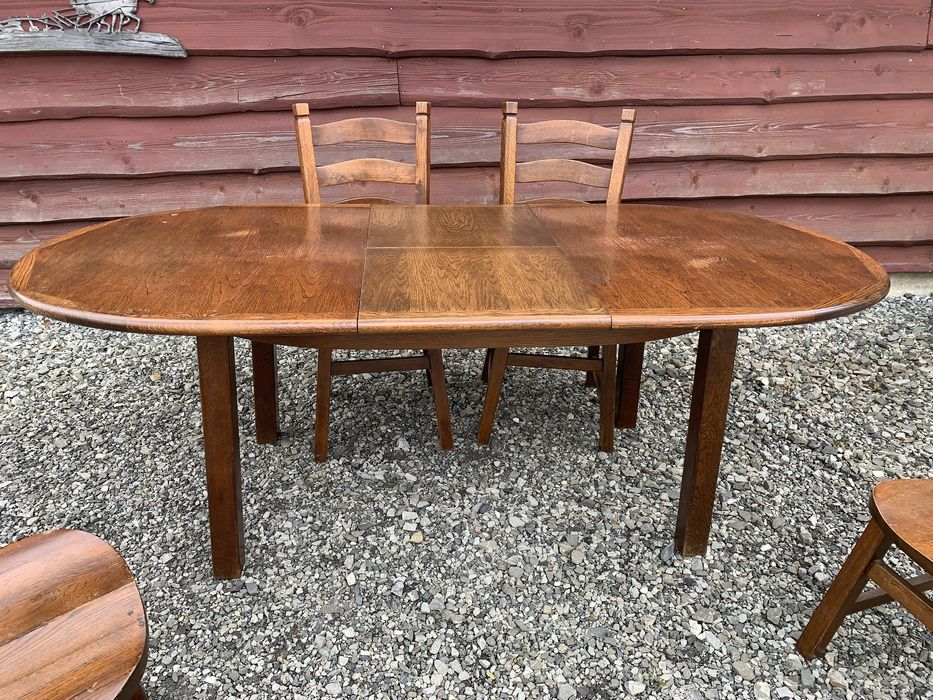 Stół dębowy rozkładany prosty