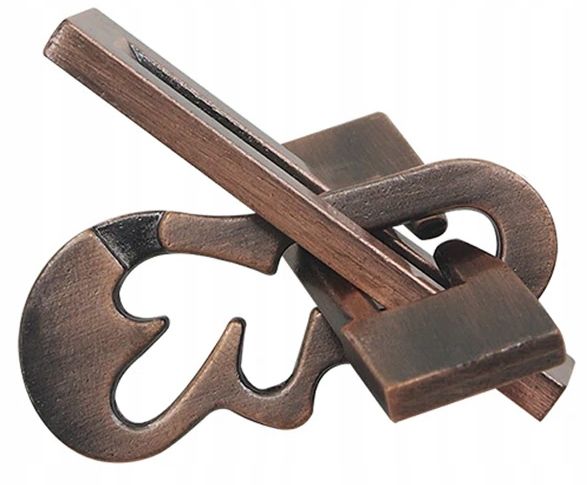 Łamigłówka Metalowa 3D IQ Puzzle Montessori dla Dzieci i Dorosłych