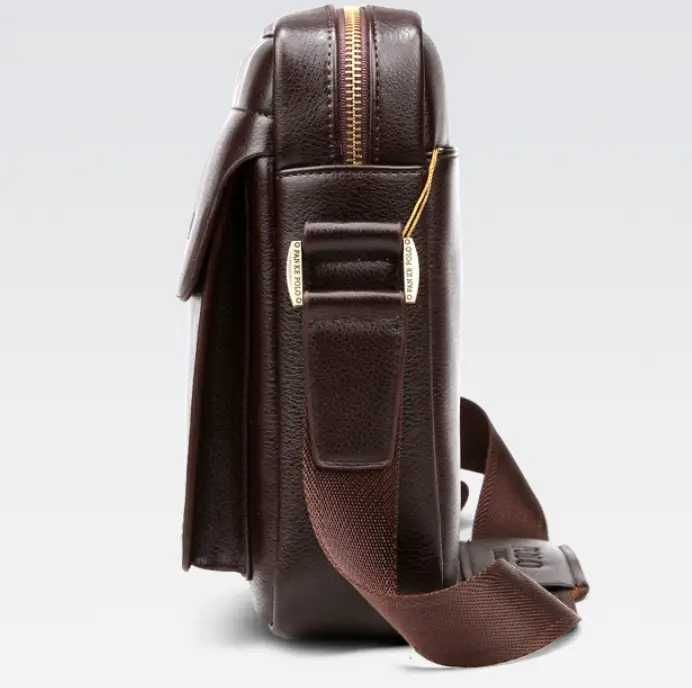 Чоловіча мужская черная коричневая модная сумка планшетка Polo поло