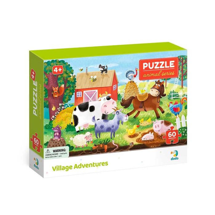 Пазл Dodo 60 шт Диво-звірі у лісі, Спекотна Африка, Сільскі пригоди