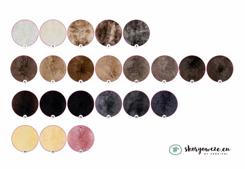 Dywan/ zszywka 8 skór owczych relugan