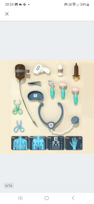 Wózek lekarski zestaw małego lekarza zabawka edukacyjna z dzwiekiem