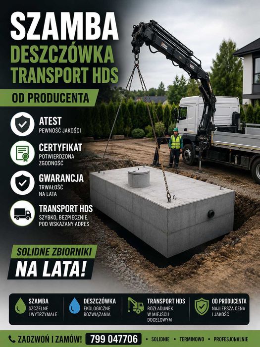 Szambo Betonowe Deszczówkę Piwnica Ziemianka