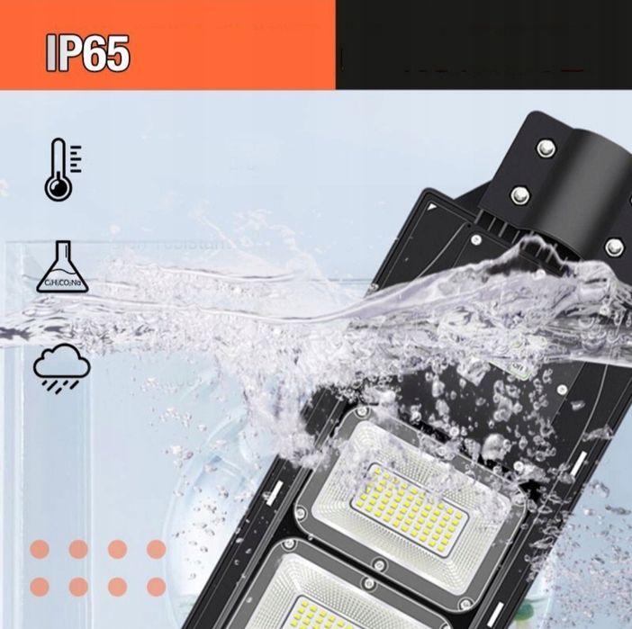 Lampa Solarna Uliczna VÖGLER LED 1800W  z Czujnikiem Ruchu+zmierzchu