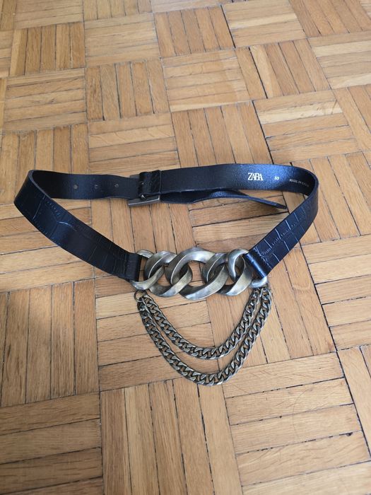Pasek zara skórzany