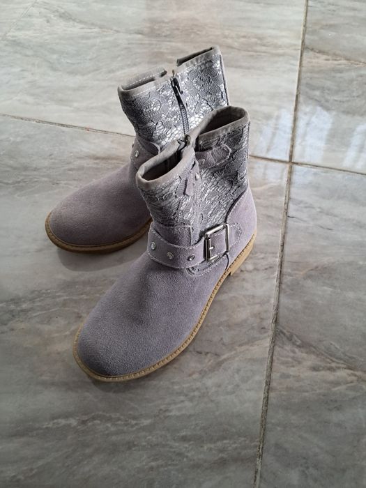 Ботинки черевики для дівчинки замшеві 32 33 vera pelle