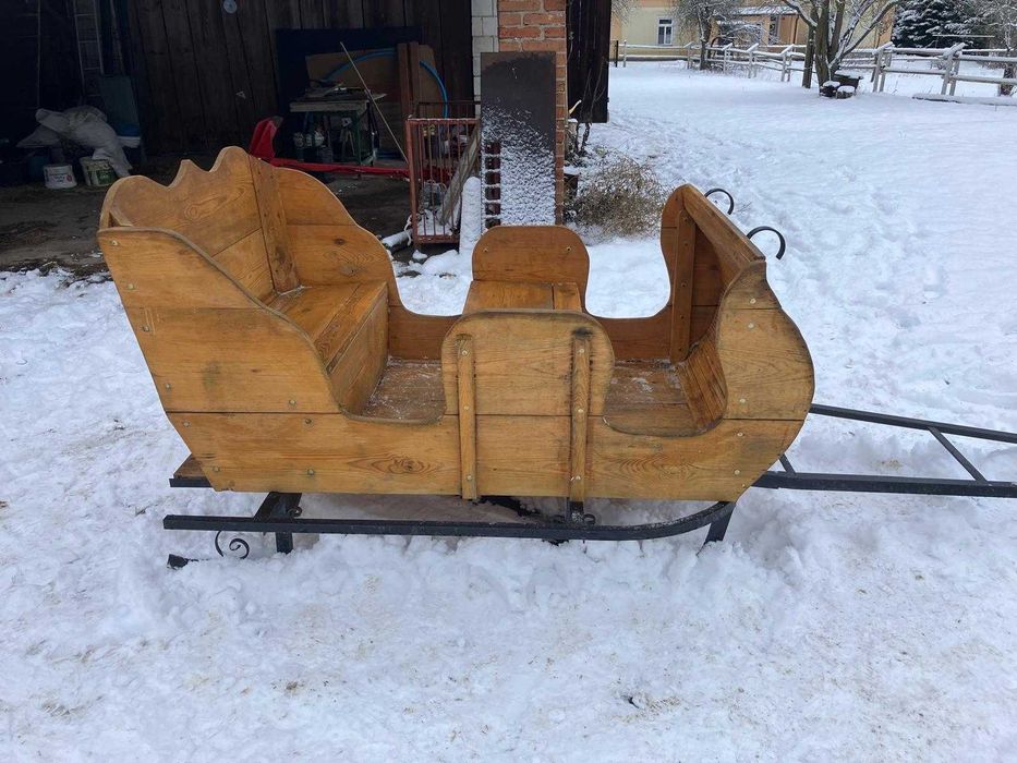 Sanie konne drewniane