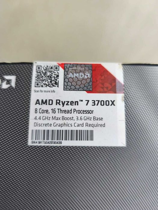 Processador AMD Ryzen 7 3700X – Novo, Selado, 8 Cores / 16 Threads