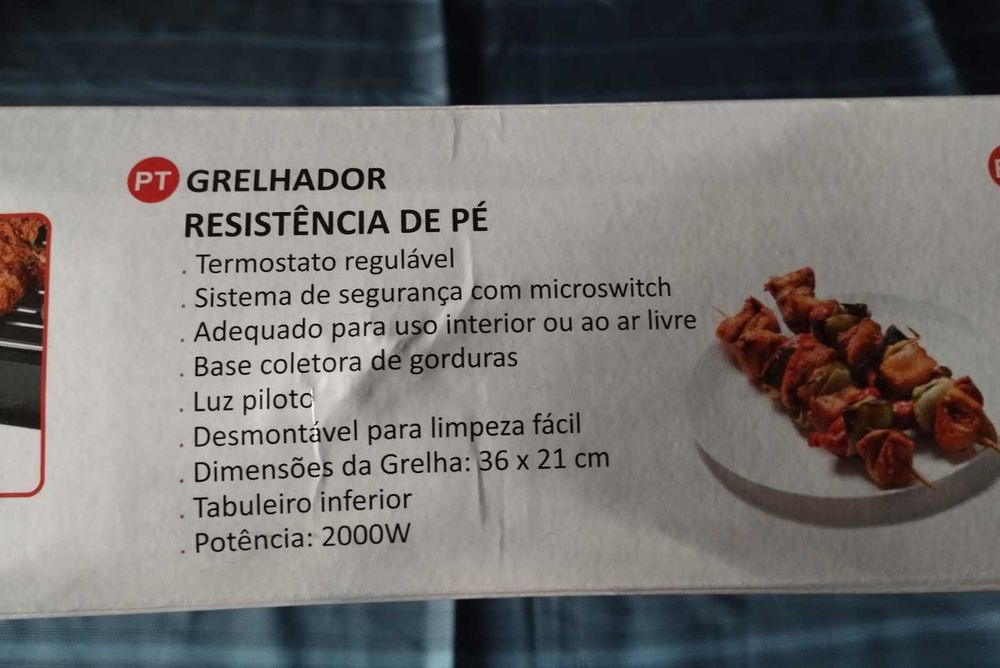 Grelhador elétrico marca BELTAX BBQ-3621 (NOVO)