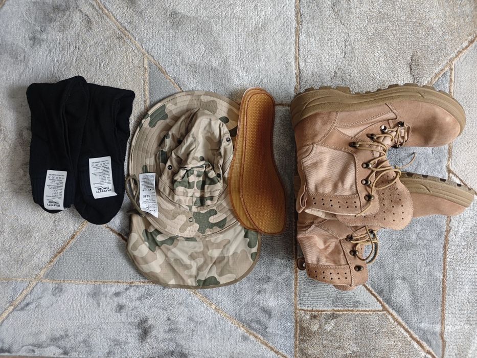 Buty pustynne r 46 oraz trzewiki wojskowe r 46
