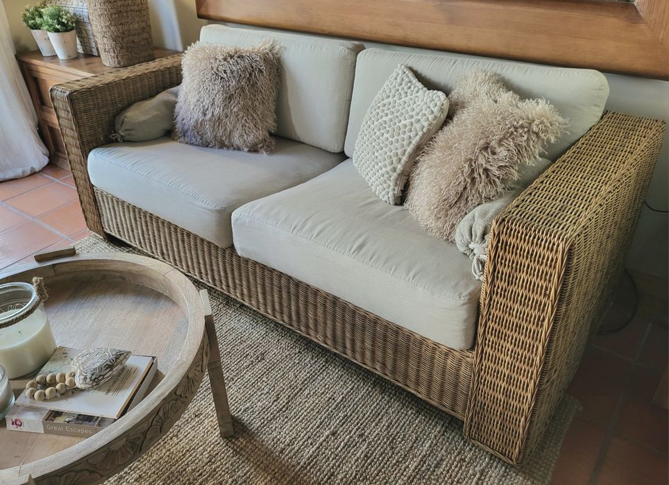 sofa, cadeirao, canape, verga, oriental, rustico