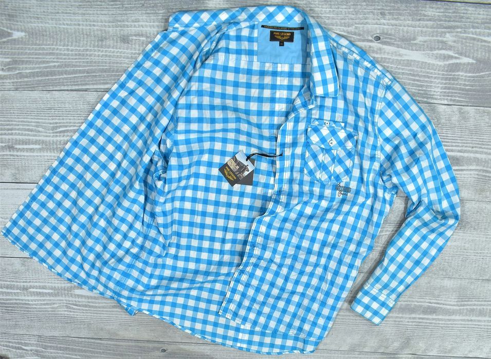 Pme Legend Męska Koszula W Niebieska Kratkę 3Xl