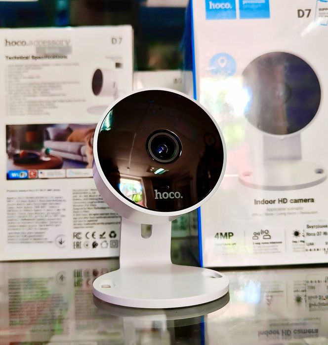 Wi-Fi камера Hoco D7 4MP 2K відеоспостереження для дому українська мова