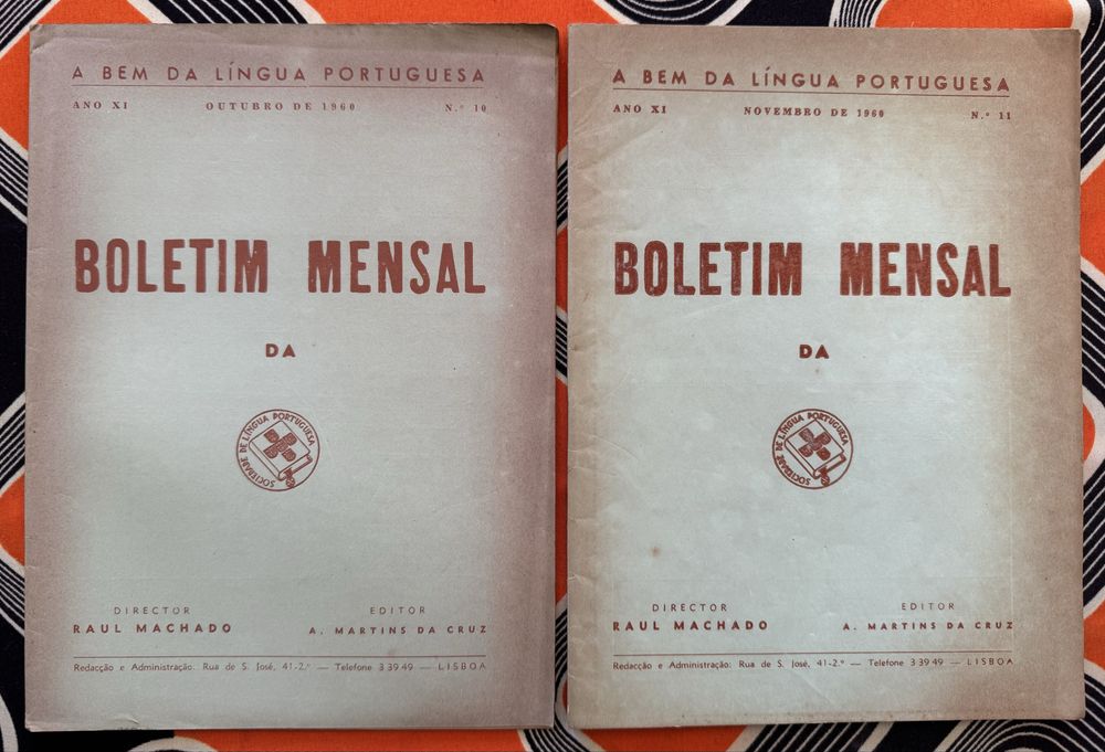 Boletim mensal  "A Bem da Língua Portuguesa" 1960