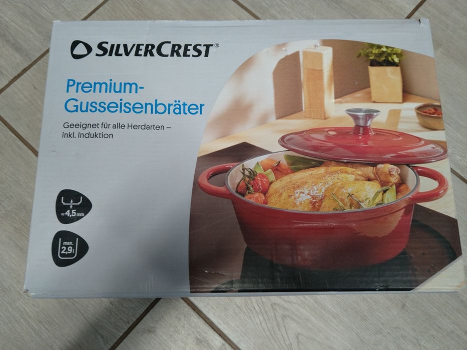 Nowy garnek żeliwny silver crest 2,9 litra