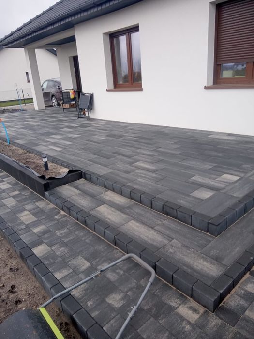 układanie kostki, usługi budowlane, Brukarstwo, Fundamenty, ogrodzenia