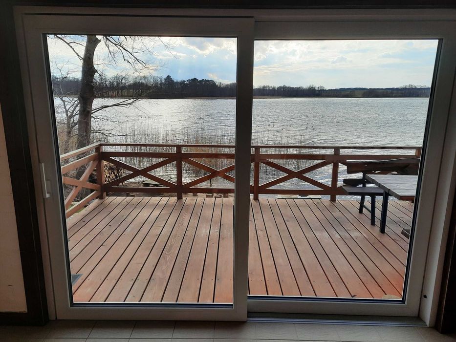 Dom na Mazurach przy jeziorze z Basenem Dłużec,Mikołajki, Mrągowo