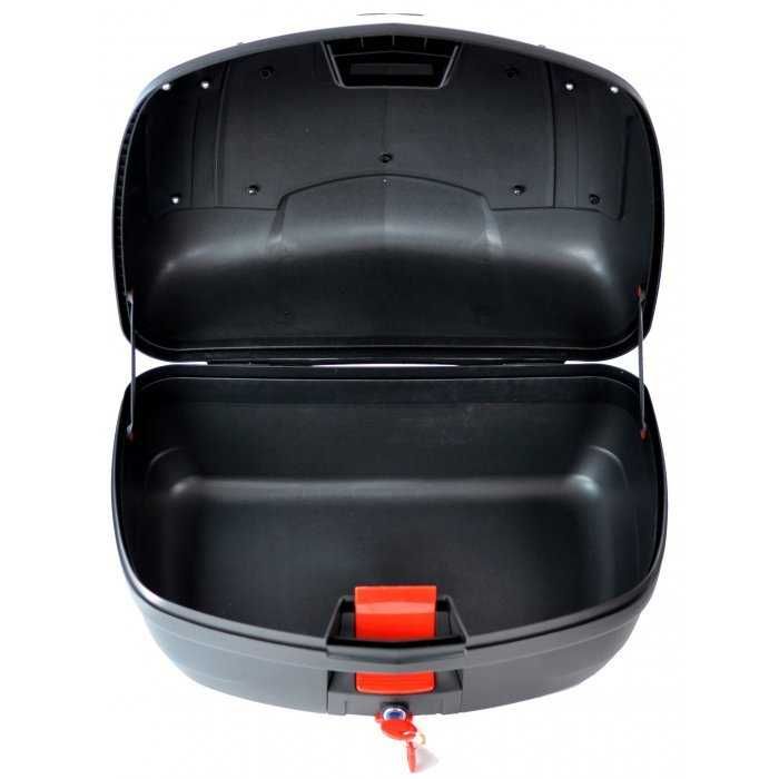 Mala grande Top Case 2 capacetes cinza mota Bagageira moto