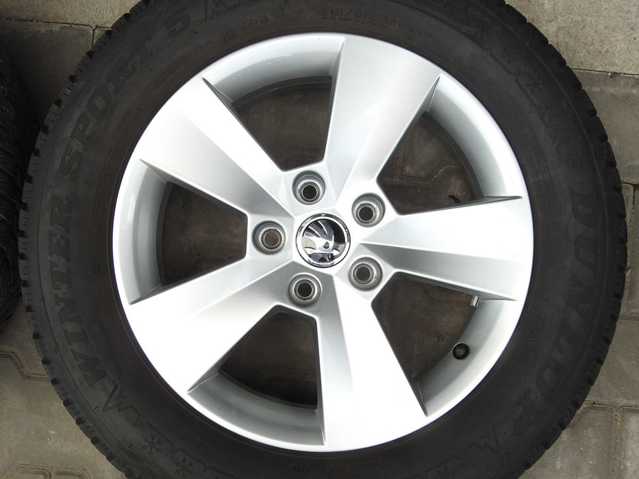 4x ALUFELGI SKODA 16" 5x112 6,5J ET46 oryginał 3V0 Jak NOWE DEMO