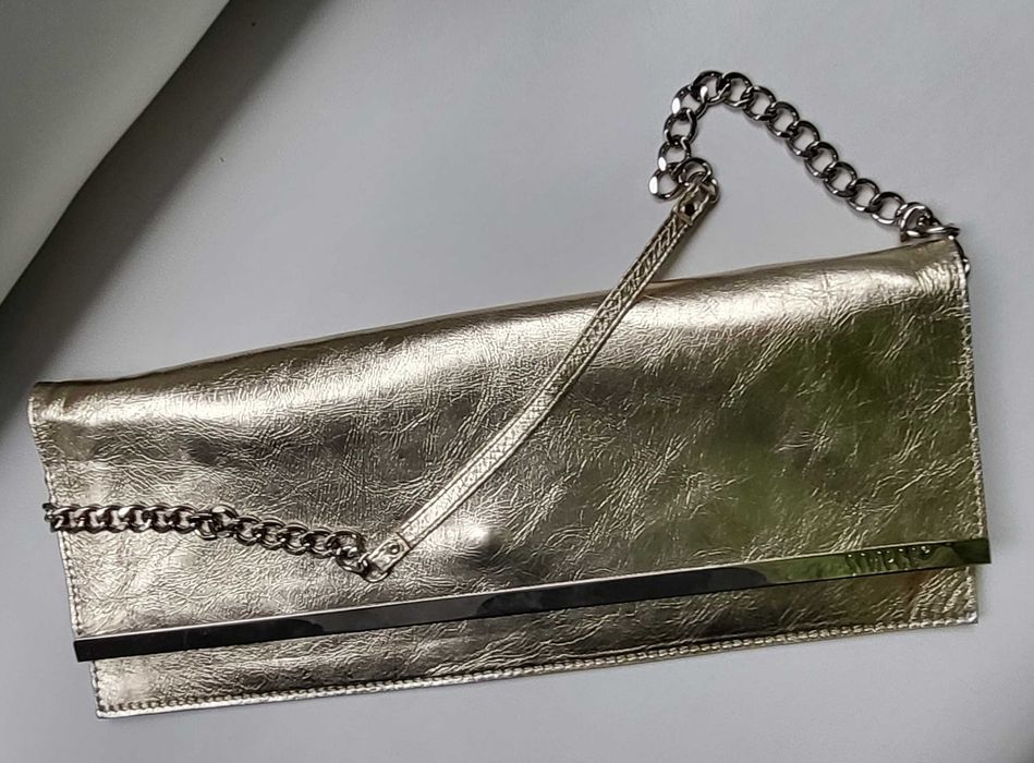 SIMPLE złota torebka skóra naturalna