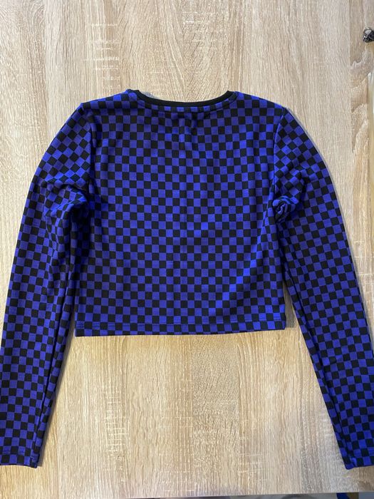 fioletowo-czarny top XS