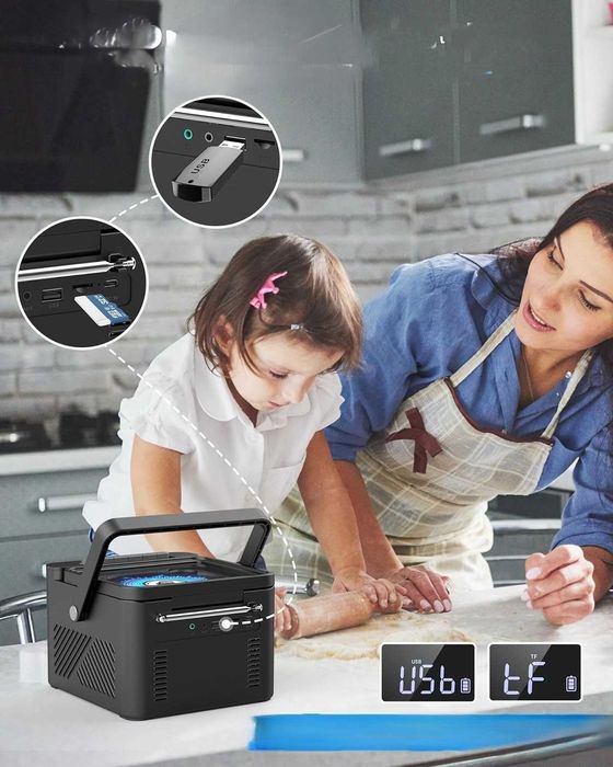 Boombox CD kasety Bluetooth radio FM USB AUX