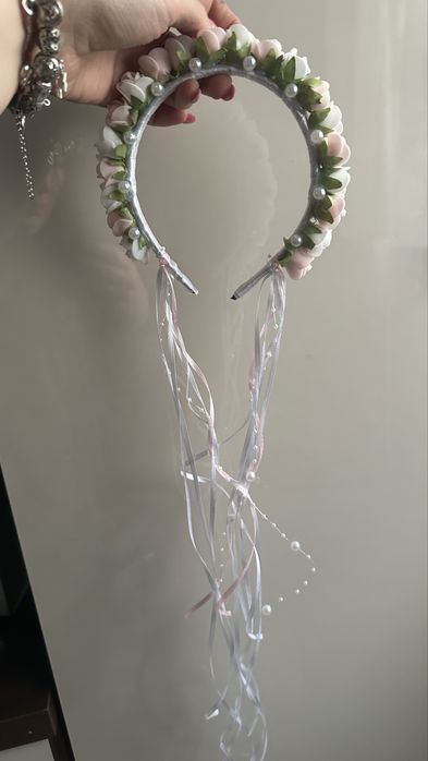 Wianek opaska kwiaty komunia impreza