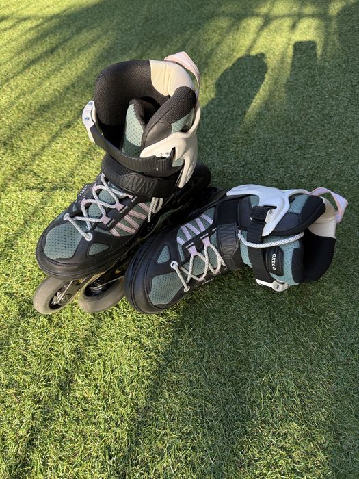 Ролики Oxelo FIT5 Junior (Розмір EU 38-41 / 26 см) + Захисний шолом BTWIN у подарунок!