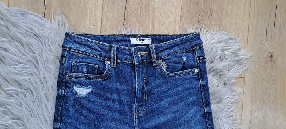 Jeansy z dziurami rozmiar 34
