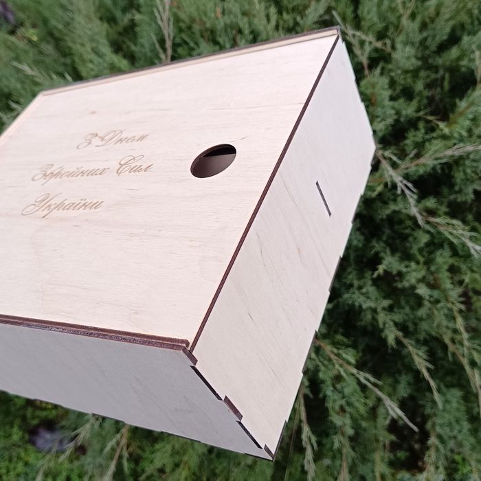 Дерев'яна подарункова коробка з відсувною кришкою, будь який розмір