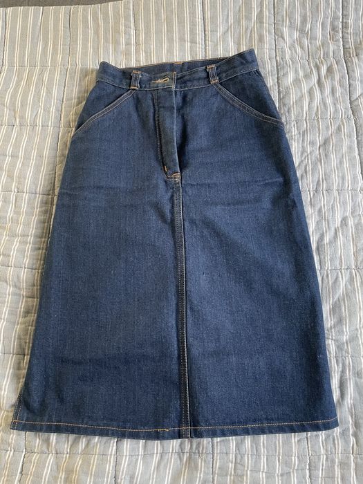 Спідниця міді джинсова