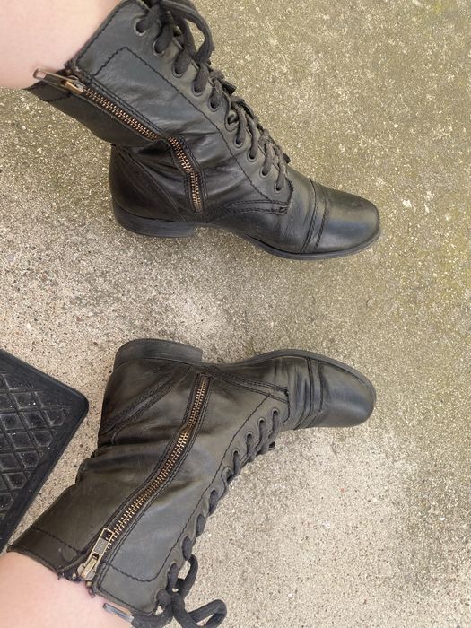 Miękkie skórzane botki na jesień-wiosnę  Steve Madden