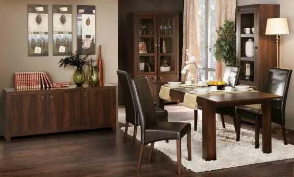 Zestaw mebli Forte Indigo wenge w stylu kolonialnym stan idealny