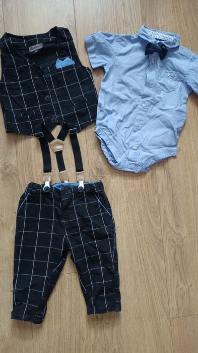 Komplet do chrztu, wesele, roczek roz 74