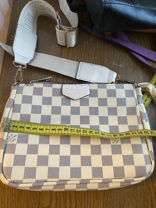 Сумки шопер середня Louis Vuitton та мала кросбоді біла