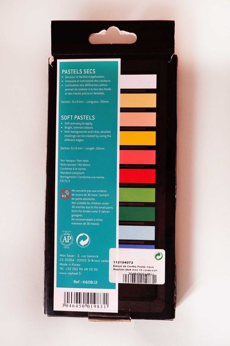 Caixa 12 lápis pastel seco Campus