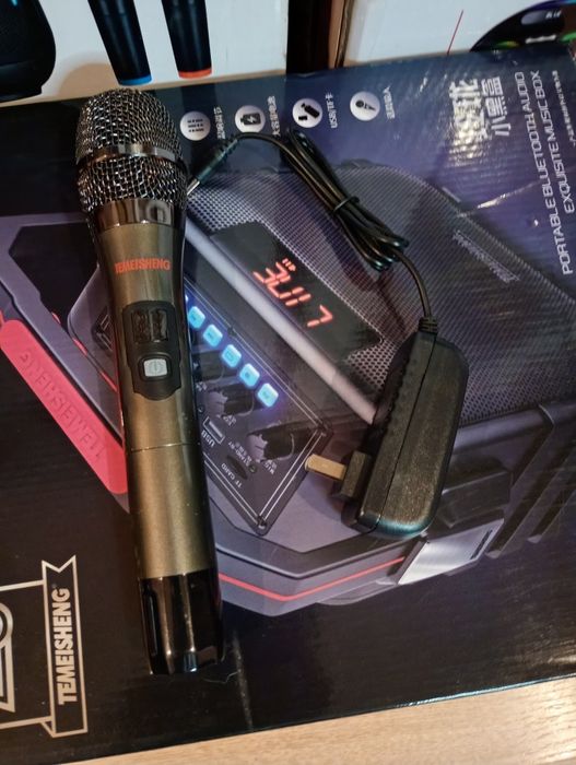 Караоке акустика Temeisheng26(SD,USB,FM,AUX, Bluetooth) микрофон.