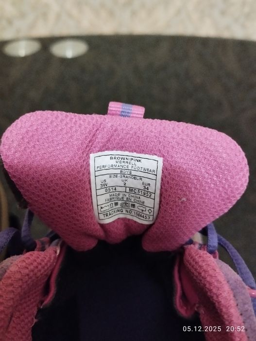 Дитячі трекінгові кросівки Merrell Shoes,34 розмір.Оригінал.