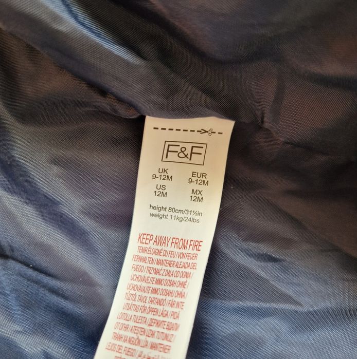 Зимовий комбінезон Fred&Flo хлопчик 9-12 м куртка парка