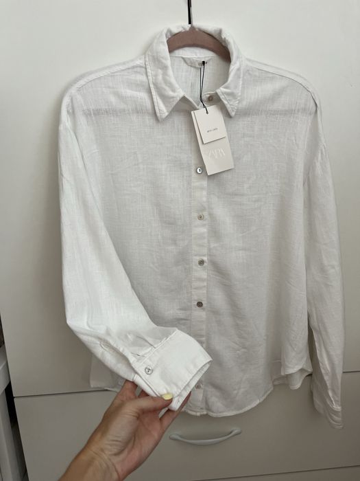 Сорочка з льоном Zara xs m