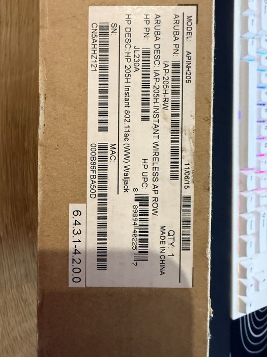Aruba IAP-205H Access Point WiFi AC | Aruba Networks | pudełko