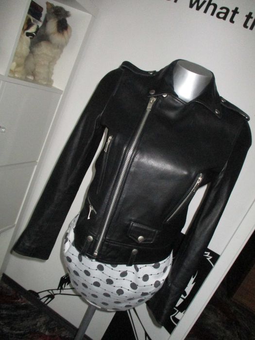 Saint Laurent Paris ramoneska skora jagnieca rozm M