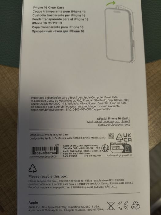 Apple iPhone 16 oryginalne przezroczyste etui Mag Safe   MA6A4ZMIA