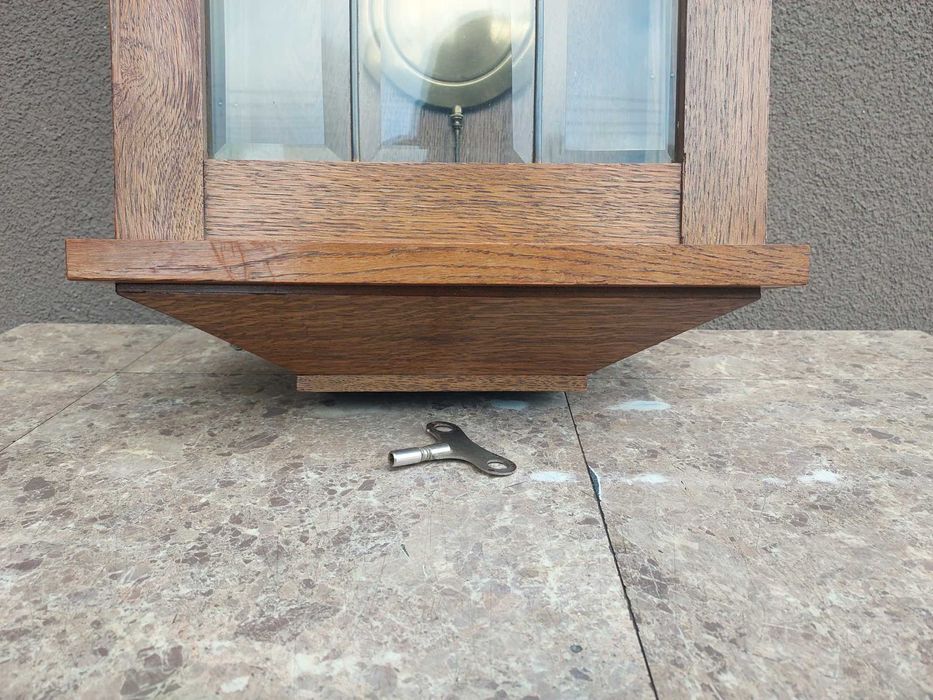 Stary zegar ścienny gabinetowy PHS przedwojenny sprawn film gongu F014